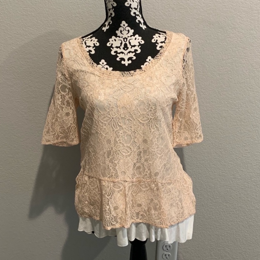 Anthro Deletta laced blouse